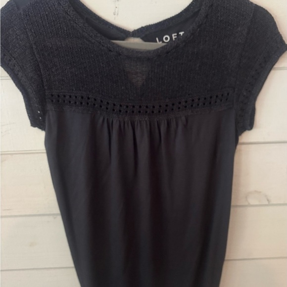 LOFT Ann Taylor Dark Gray Knit Top in XS - Picture 4 of 10